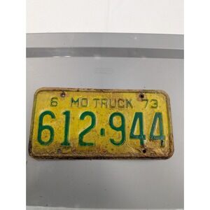 Vintage Missouri 1973 Truck License Plate Garage‎ Man Cave Wall Decor Collectors